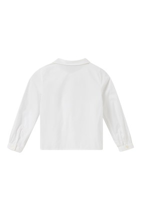 Branded Cotton Long-Sleeve Shirt